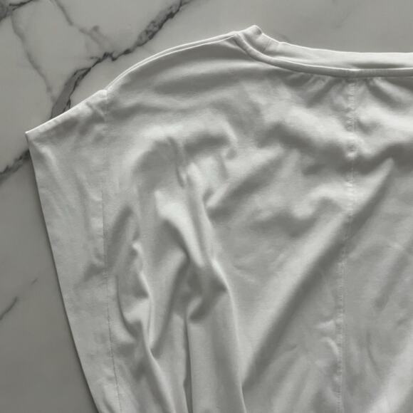 Vince Cotton Knit Muscle Dress Tie Waist white XL Minimalist Quiet Luxury Chic - Picture 8 of 9